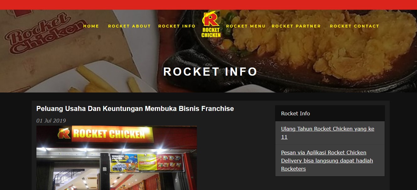 Franchise Makanan Rocket Chicken