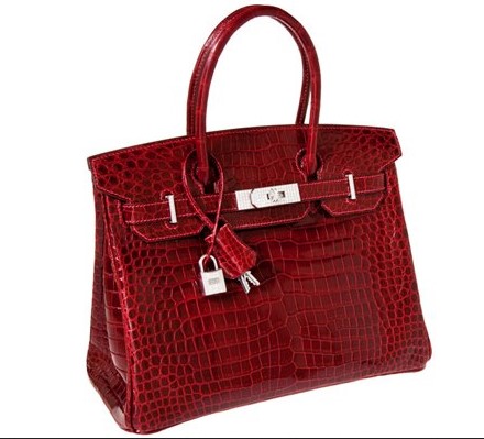 Hermes Exceptional Collection Shiny Rouge H Porosus Crocodile